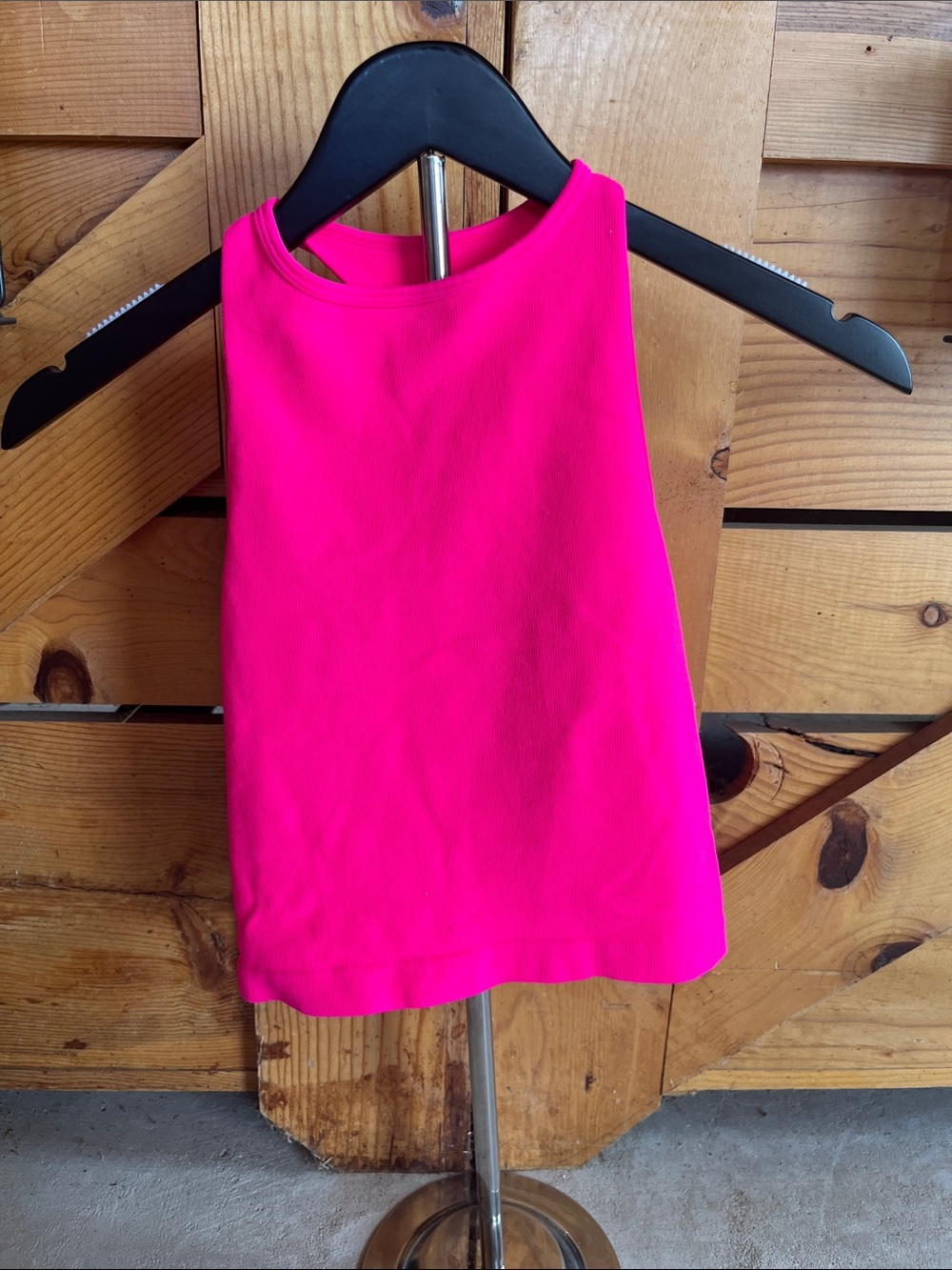 Free People Neon Hot Pink Crop Tank